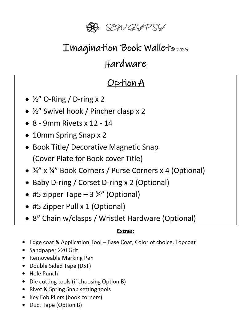 Imagination Book Wallet Pattern